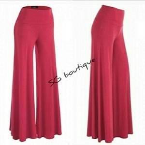 🆕⭐Plus size Hot pink wide leg yoga palazzo pants